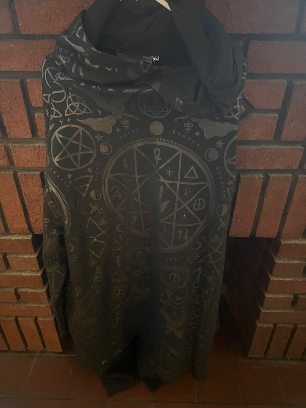 Killstar Black Hooded Symbolic Maxi Dress